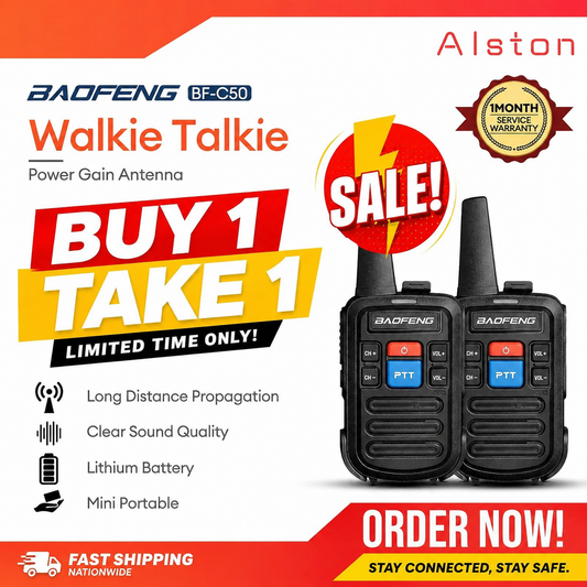 Baofeng BF-C50 5W Portable Walkie Talkie – USB Charging Two-Way Radio | BUY 1 TAKE 1 PROMO